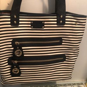 Kate Spade Navy Blue and white stripes tote bag